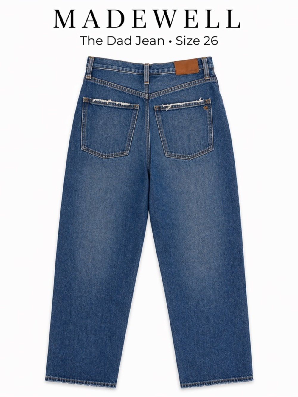 Madewell The Dad Jean Size 26 High Rise Straight Leg Vintage Wash Denim Jeans - Picture 3 of 8